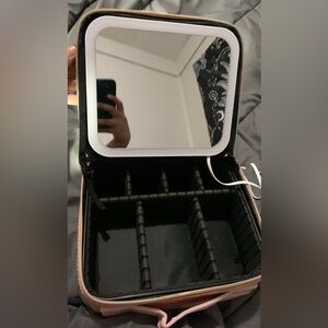 LED Lighted Makeup Mirror with Organizer